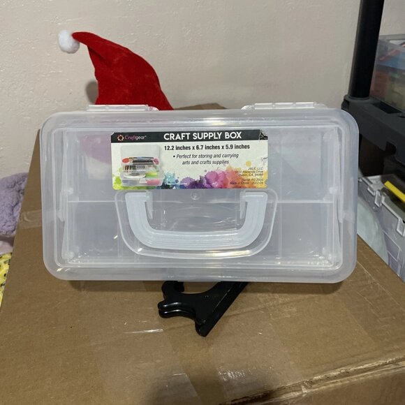 Craft Gear Plastic Craft Supply Box With Handle - 12.2" x 6.7" x 5.9" - EUC - Picture 5 of 6